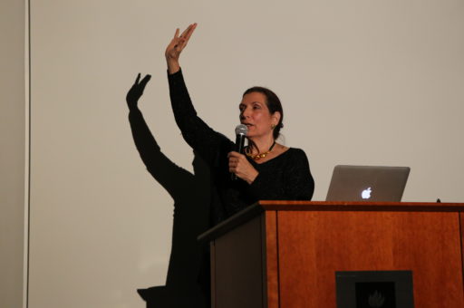 Alma Guillermoprieto speaking at her CBA event, The Body Remembers: Memory and Dance with Alma Guillermoprieto.