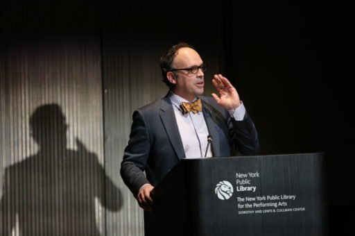 Peter Kayafas, Director and President of Eakins Press Foundation, providing introductory remarks at Ashton and Balanchine: Parallel Lives, CBA’s annual Lincoln Kirstein Lecture co-presented by The New York Public Library for the Performing Arts.