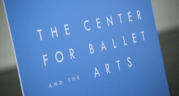 The Center for Ballet and the Arts signage.