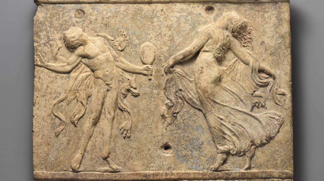 Plaque Depicting a Satyr and a Maenad