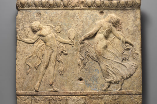 Plaque Depicting a Satyr and a Maenad