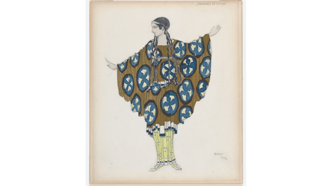 Costume Design from Ballet Daphnis and Chloe. Image by Leon Bakst.