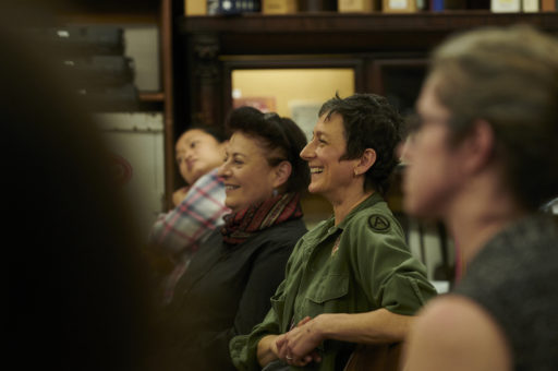 Audience members at the Strand Book Store.