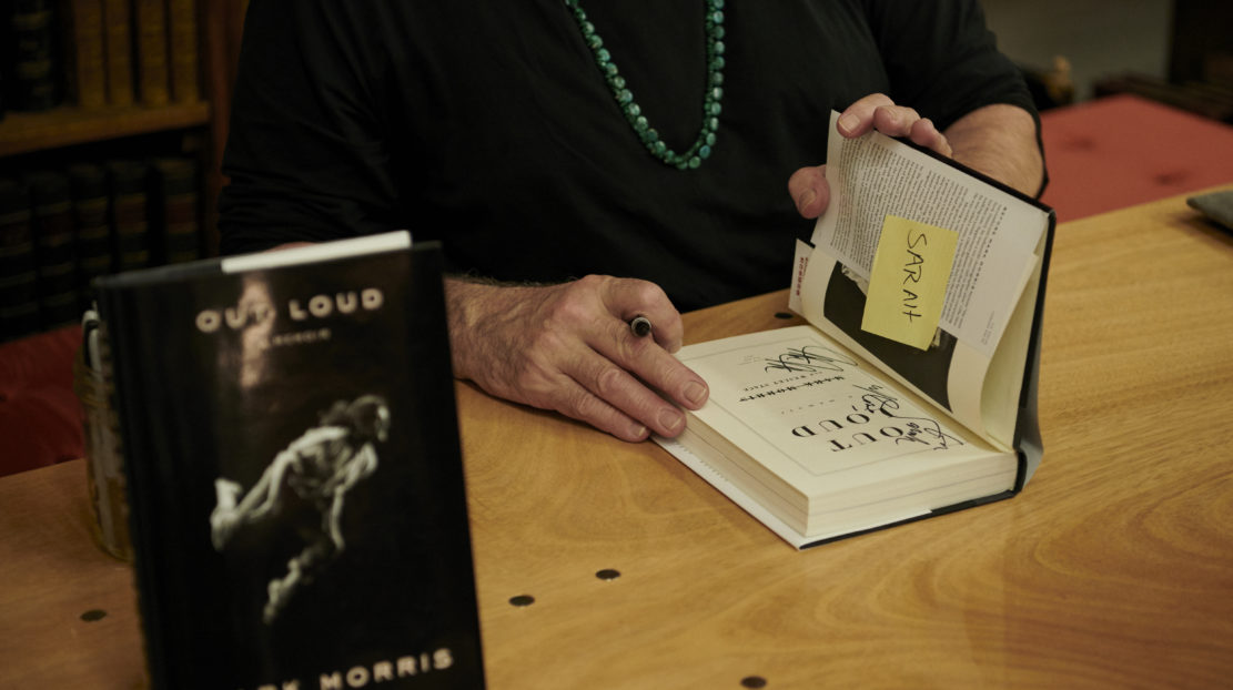 Mark Morris signs books at Strand Book Store.